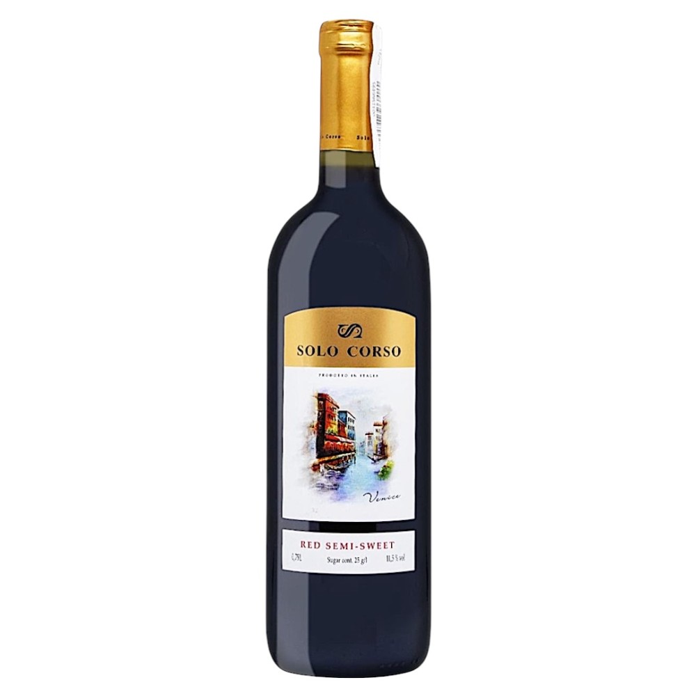 Вино Solo Corso (червоне напівсолодке)