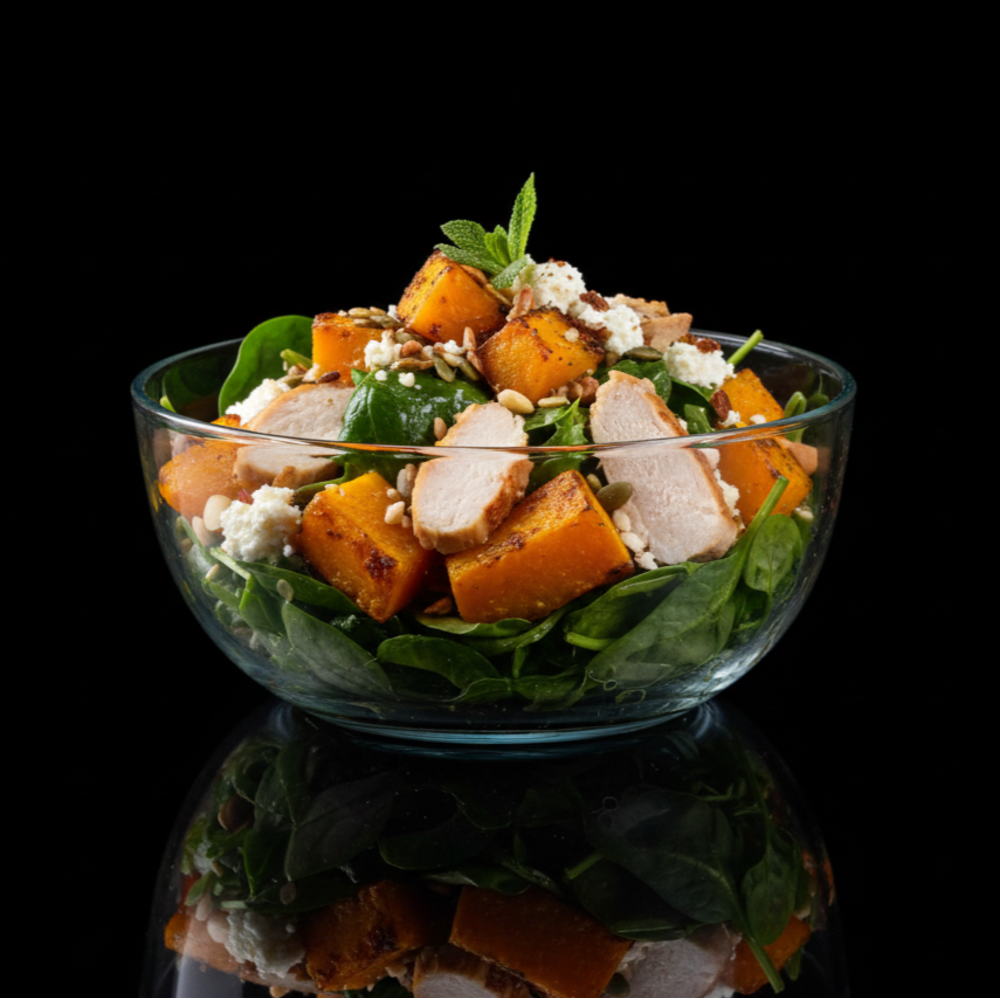 Салат з гарбузом та куркою