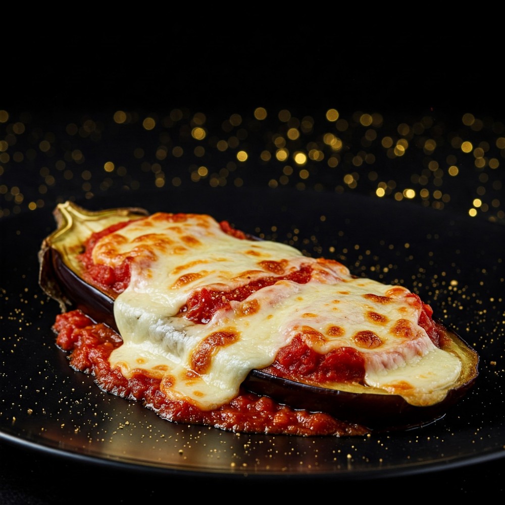 Баклажан з сиром та томатом