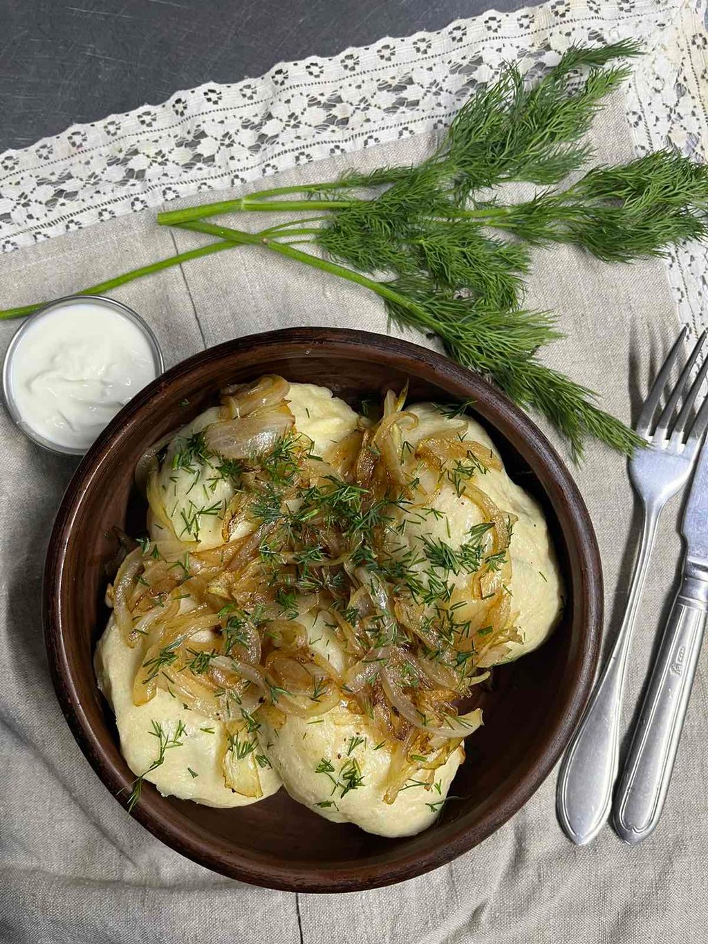 Вареники з печінкою і картоплею