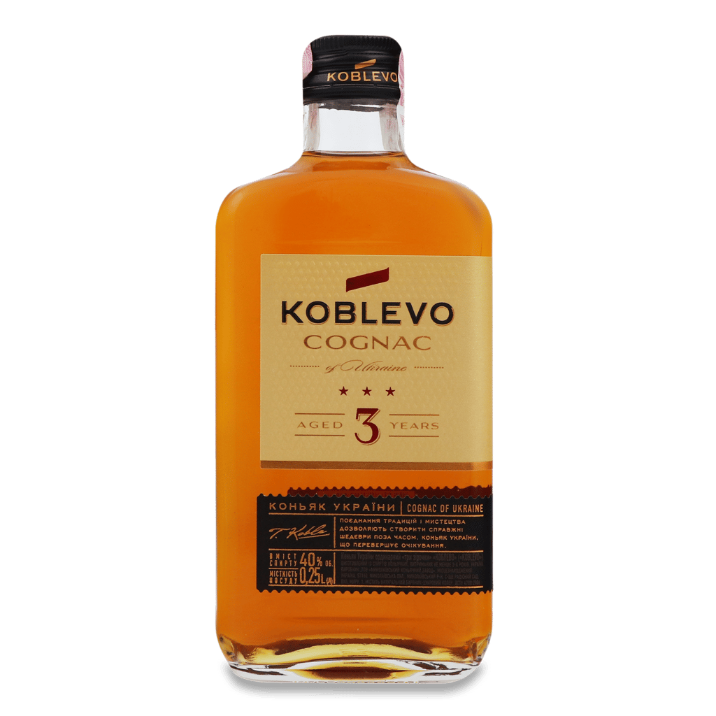 Коньяк KOBLEVO COGNAC 3 зір. C 0.5л