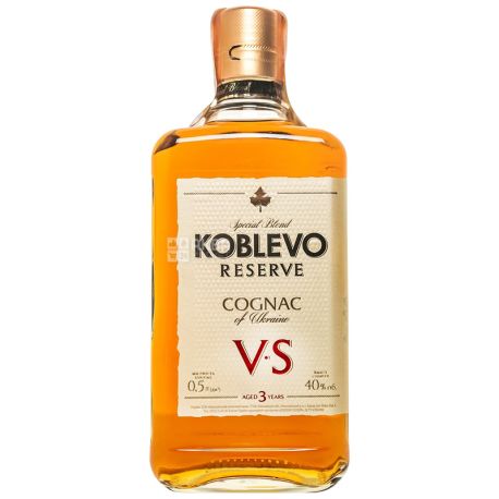 Коньяк KOBLEVO РЕЗЕРВ 3 зір. 0.5л