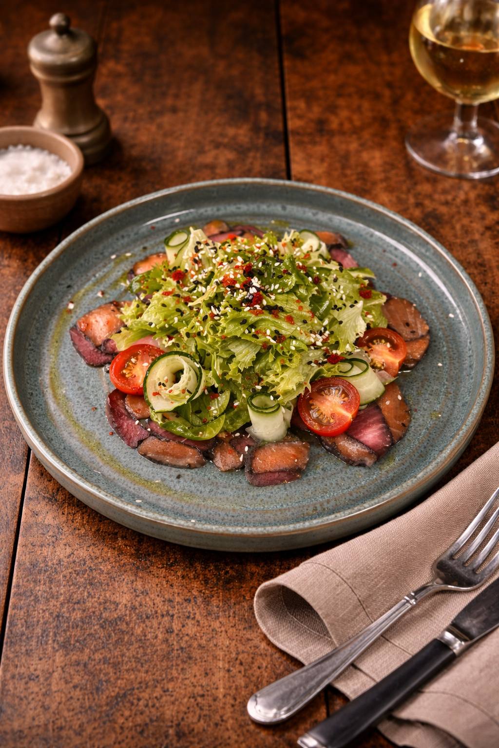 Салат з лососем і тунцем  