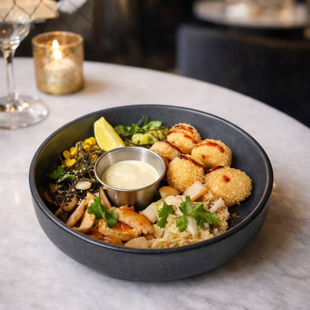 Поке фрай боул з куркою