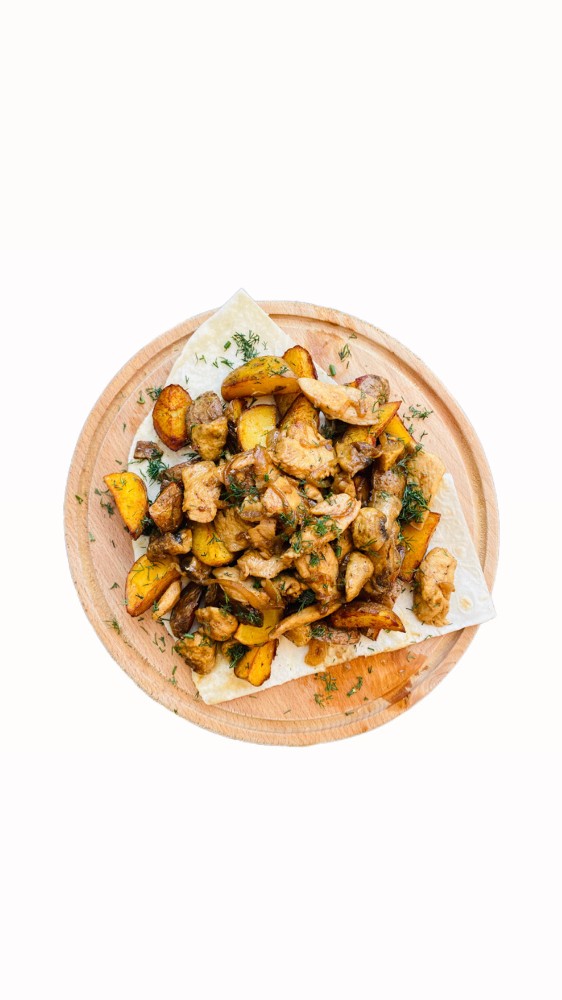 Пательня з куркою і грибами 550 г