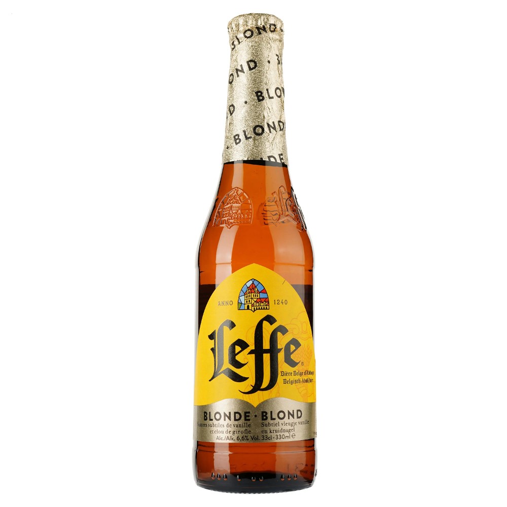Пиво Leffe Blonde, світле, фільтроване, 6,6%, 0,33 л
