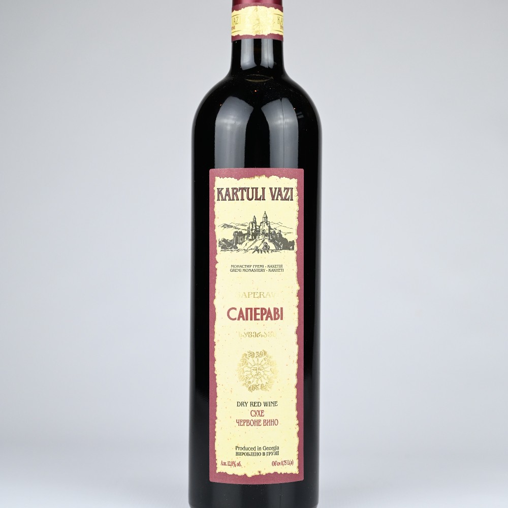Вино КВ "Сапераві" чер.сухе 0.75 12%\Dry red wine "Saperavi" 