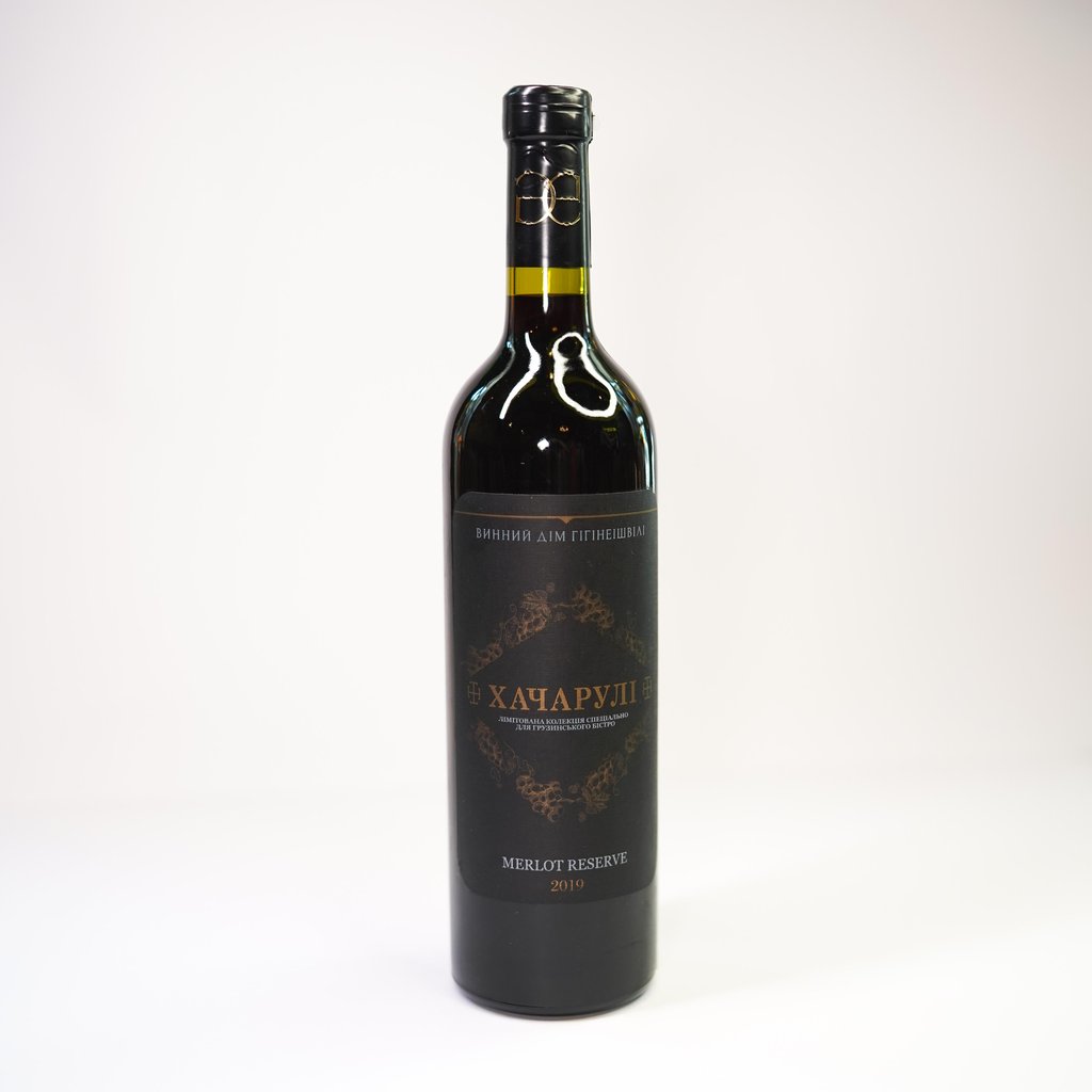 Вино Хачарулі сухе\чер. "Merlot" 0.75 л 