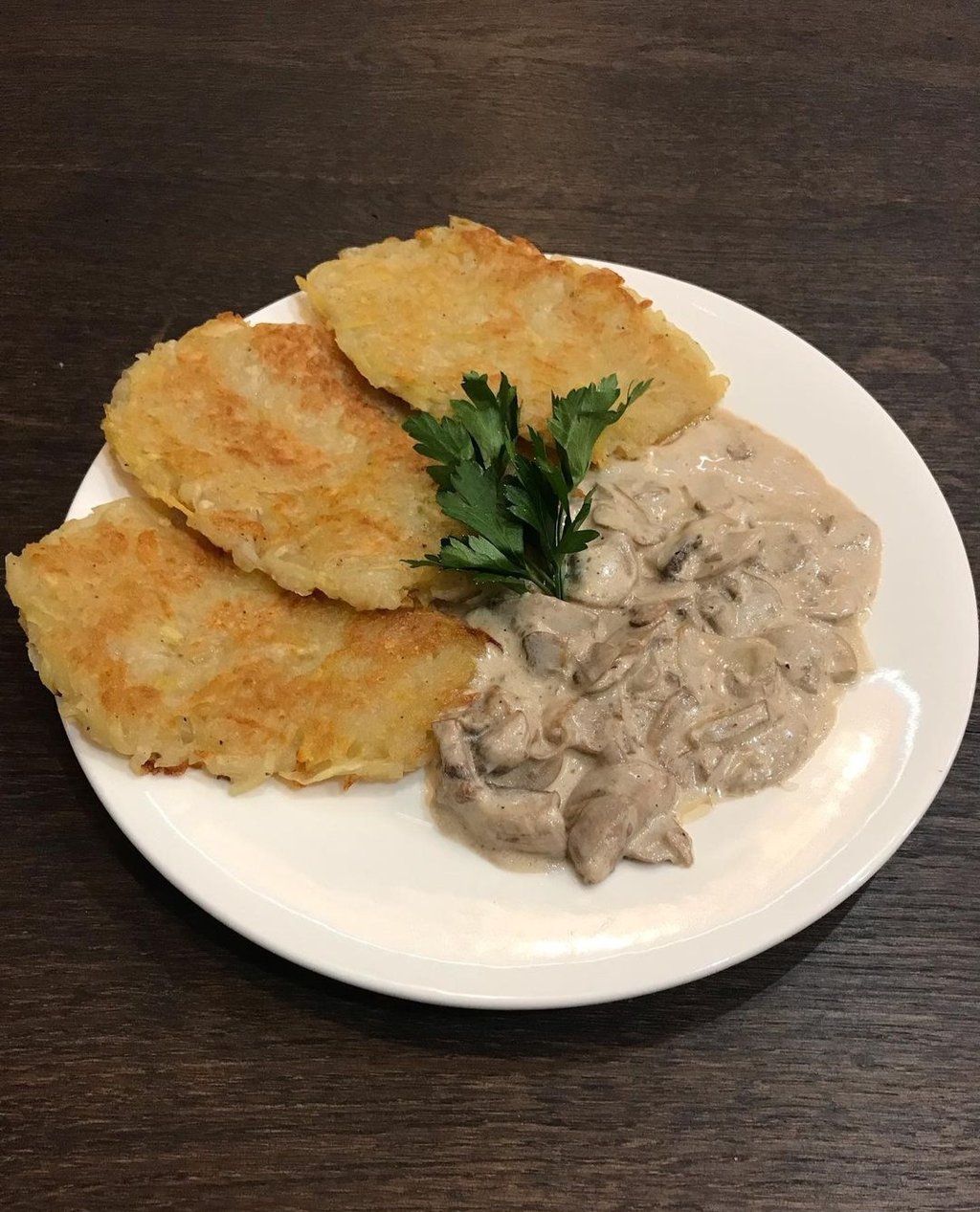 Деруни з грибами