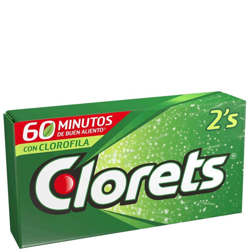 chicles clorets 2 pastillas