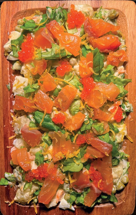 Kartulisalat lõhega | Оливье с сёмгой