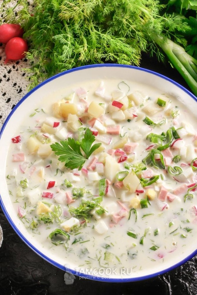 Окрошка м'ясна (з куркою).