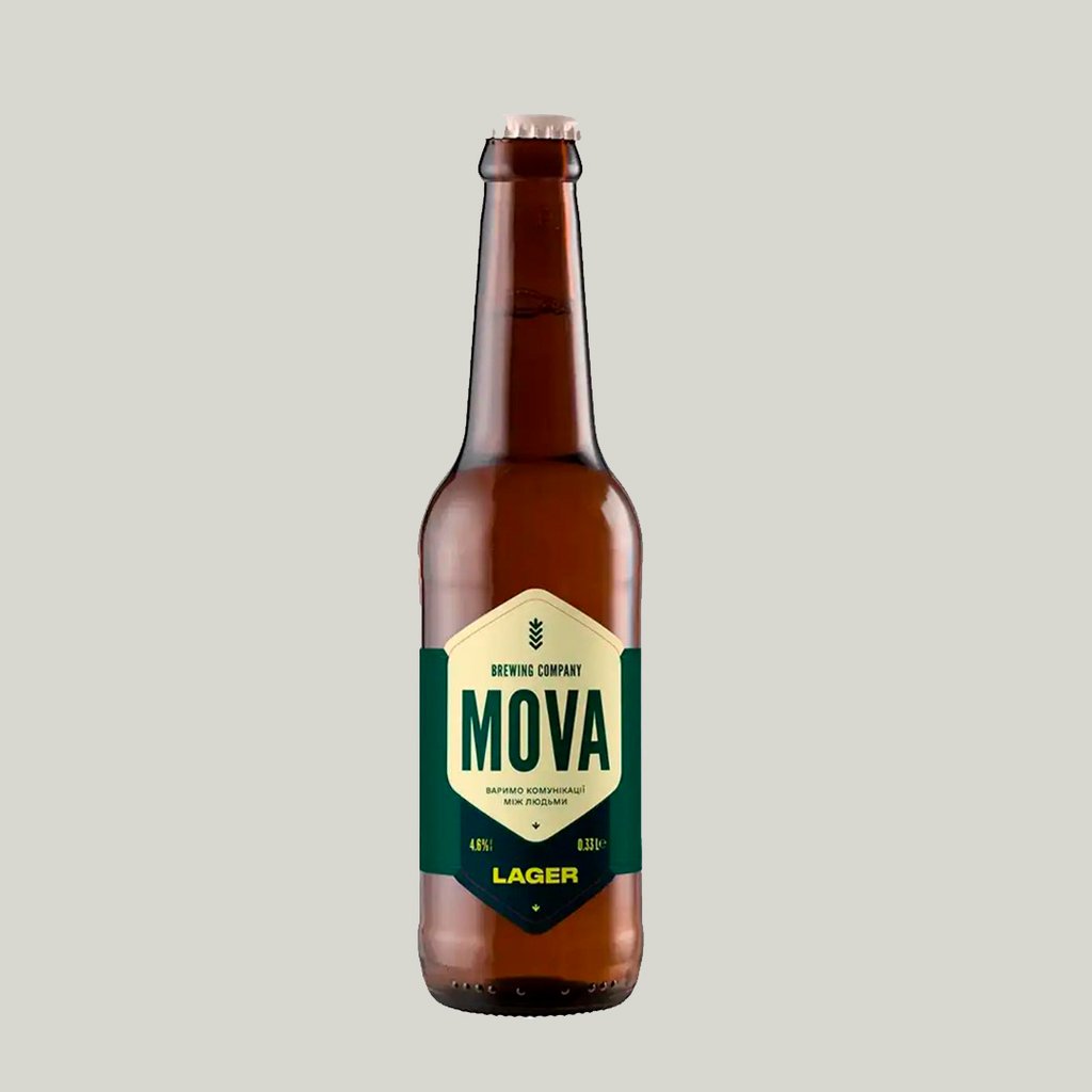 Пиво світле Lager MOVA бут. 0,33л