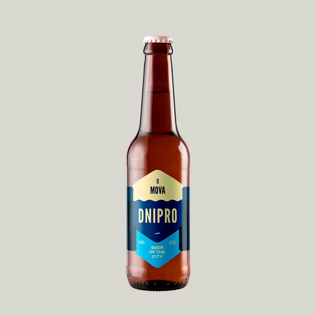 Пиво світле Dnipro City Beer Mova бут 0,33 л