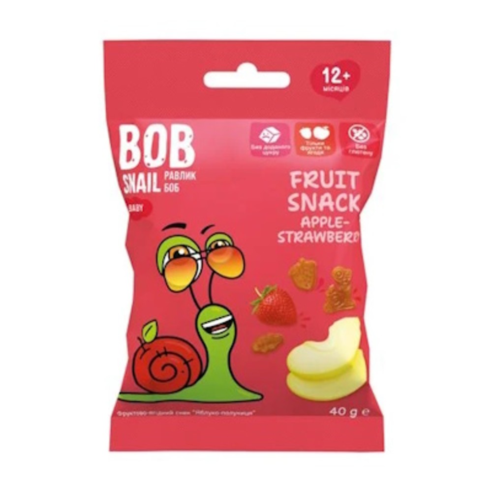 Bob Snail Фруктовий снек 40 г.