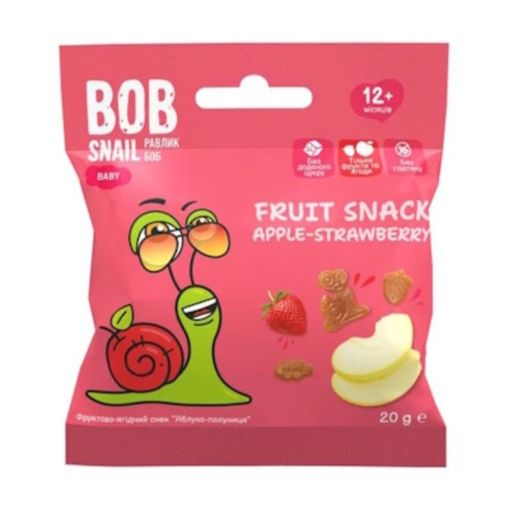 Bob Snail Фруктовий снек 20 г.