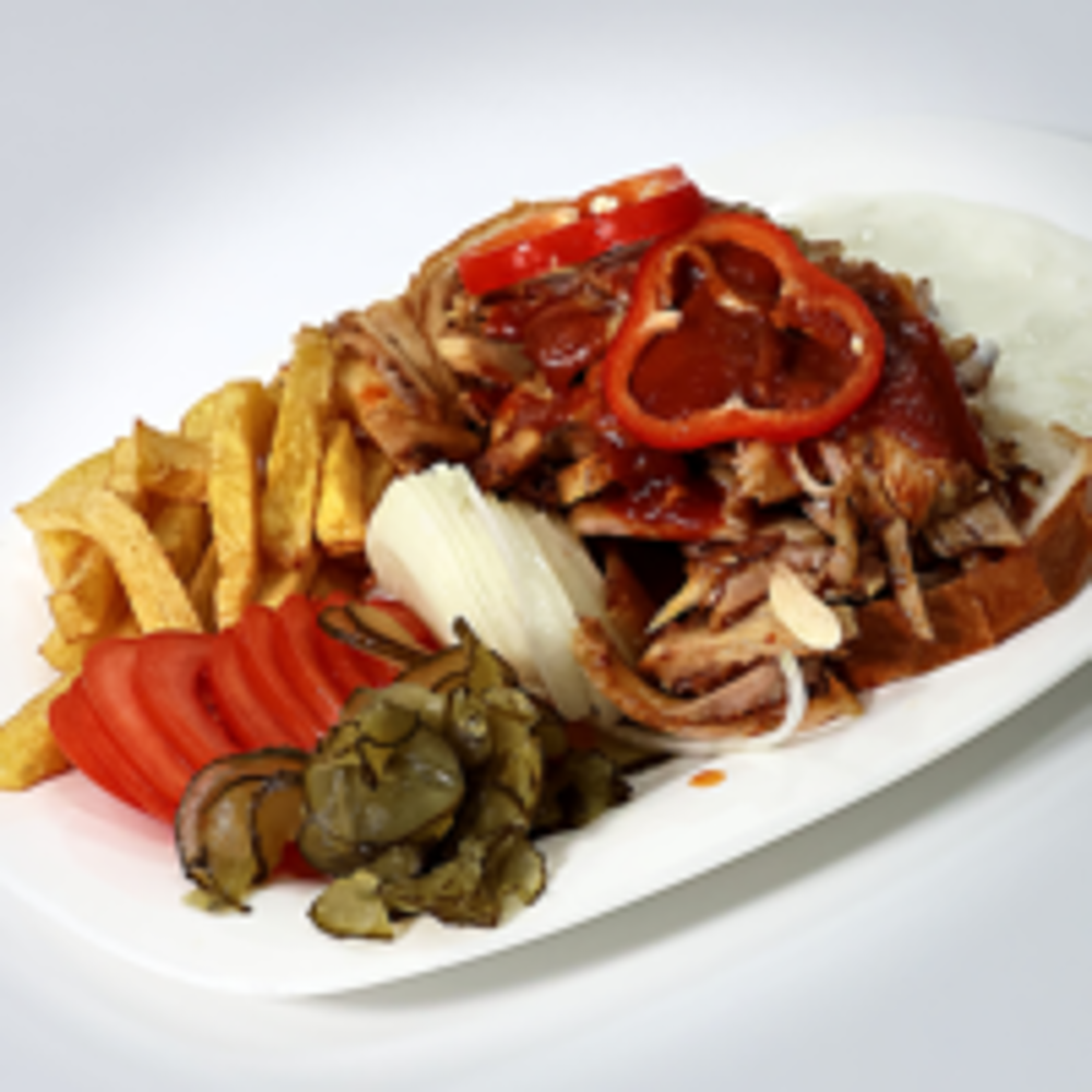 Донер на тарілці з куркою 470г(Tavuk Iskender)