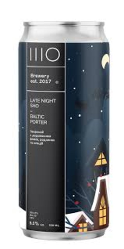 Пиво темне нефільтроване непастеризоване ж/б ШО Late night SHO baltik porter 0.33л