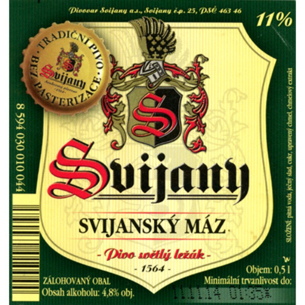 Пиво Svijany Máz (Чехія)