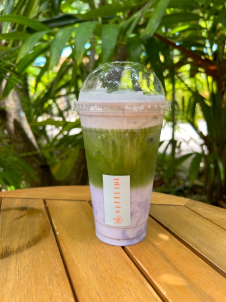 Taro Matcha Iced Latte