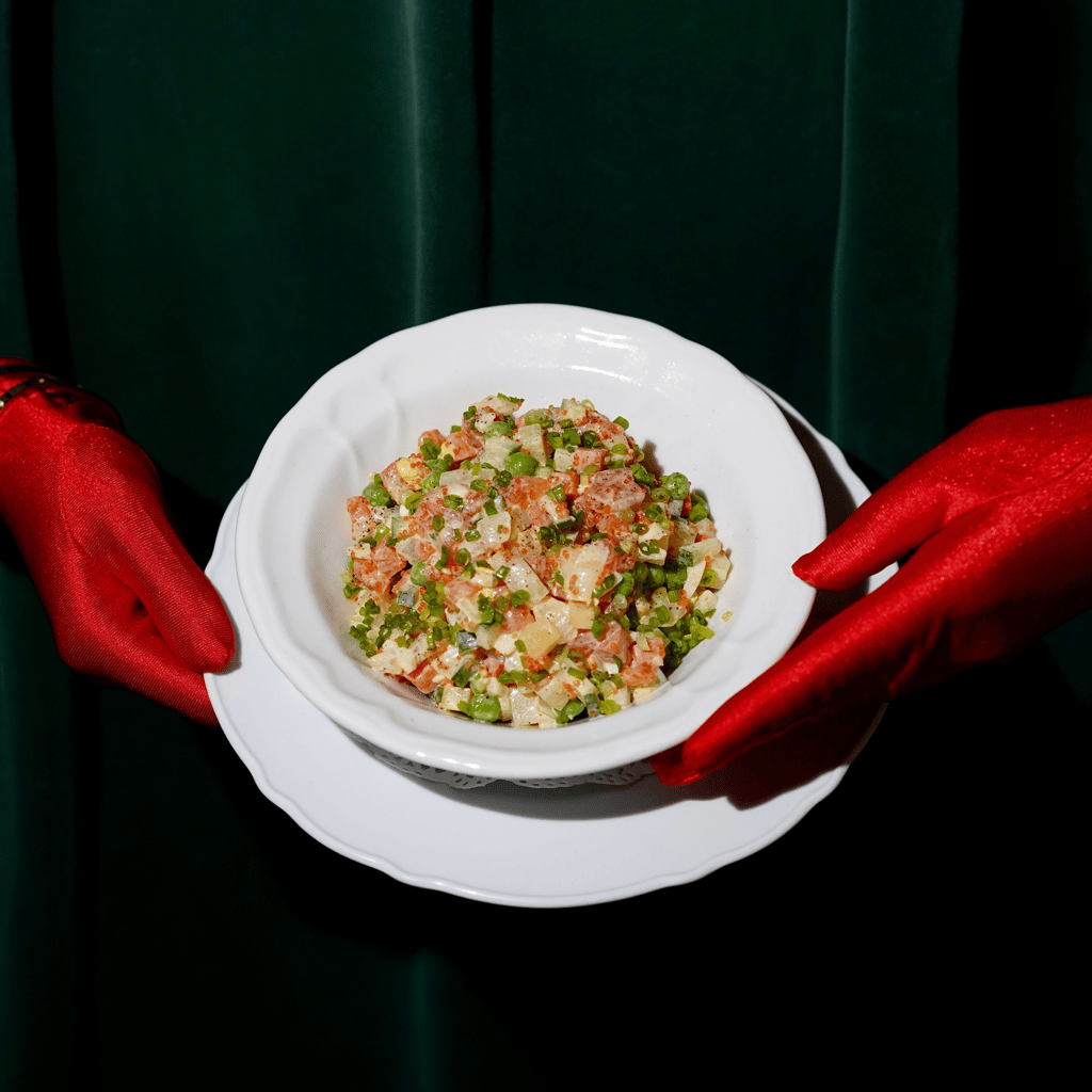 Salmon Olivier salad