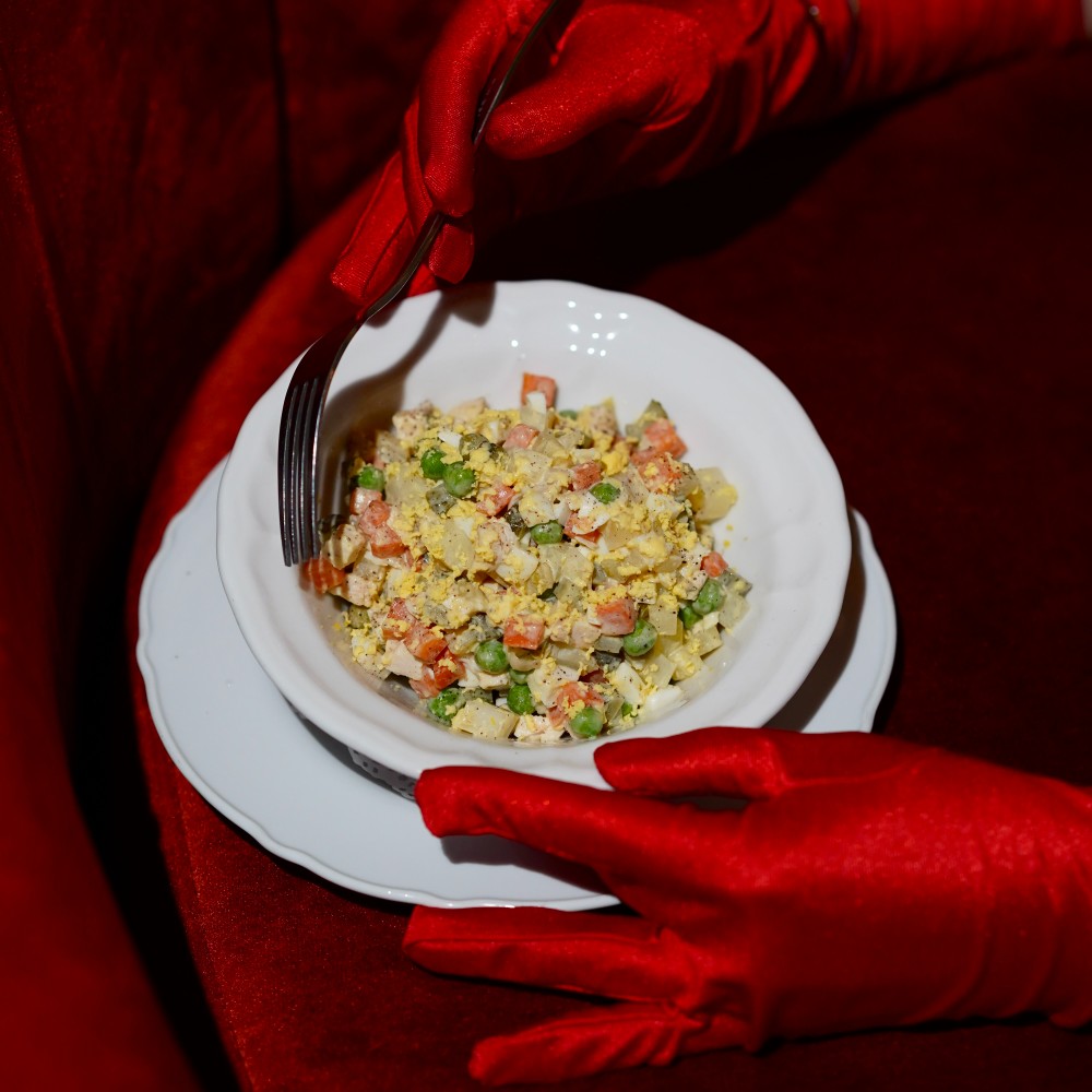 Smoked Chicken Olivier salad