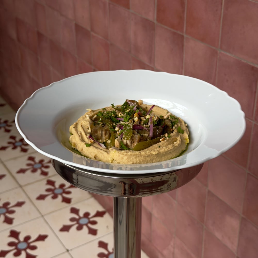 Humus with Marinated Eggplant d