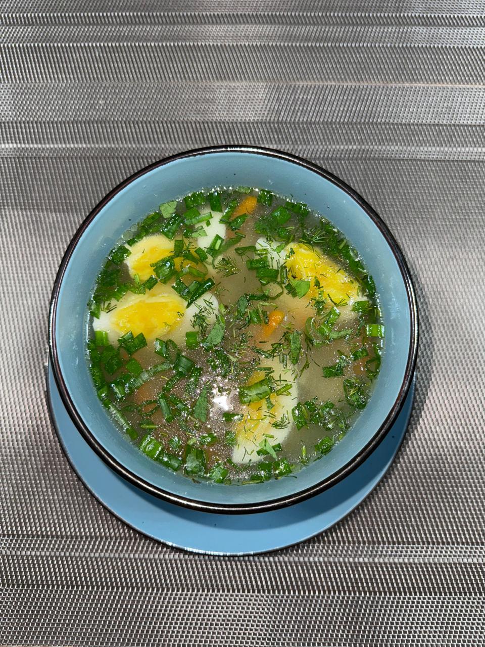 Бульйон з куркою та потрошками 