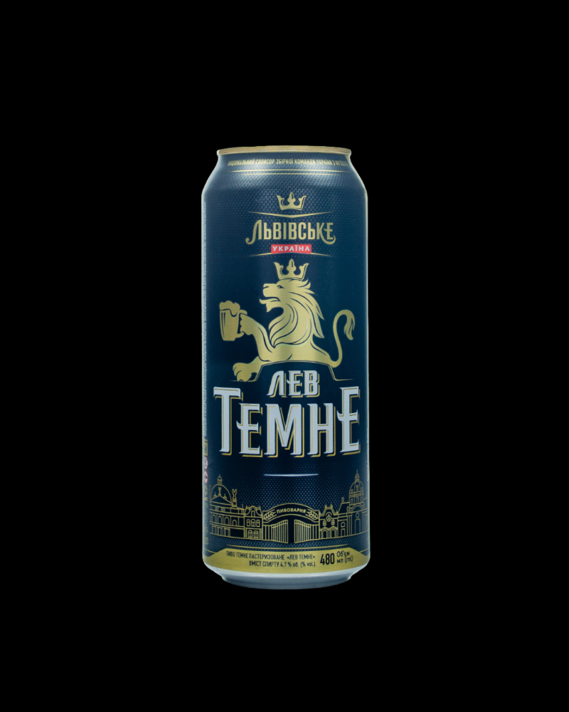 Пиво Львівське Лев Темне 0,48л з/б