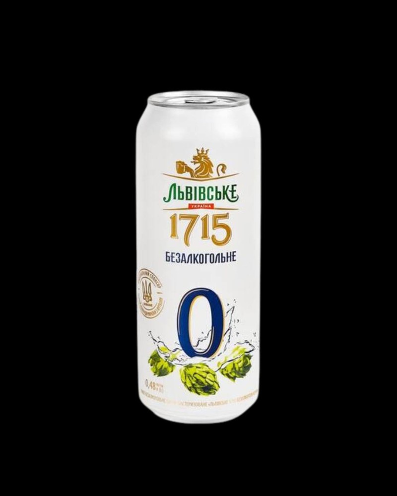 Пиво б/а Львівське 1715 0,5л з/б