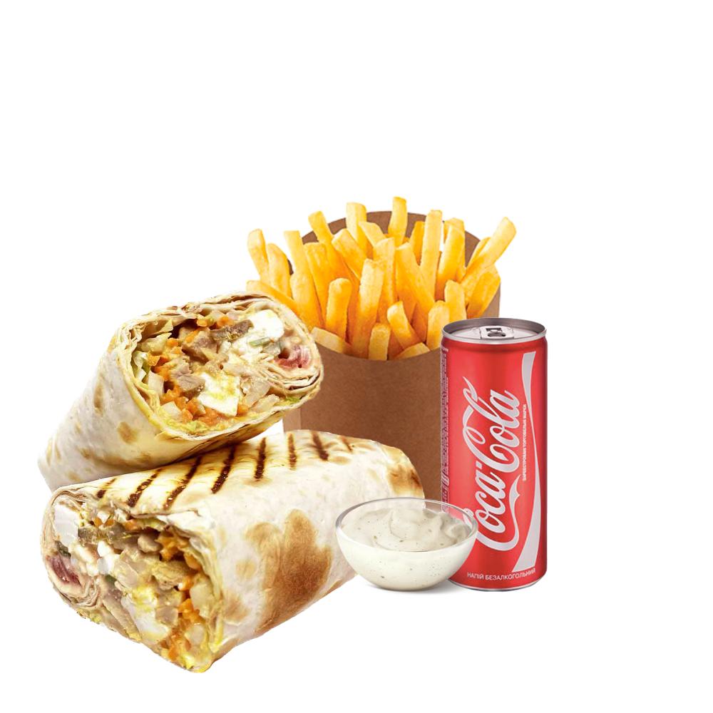 КОМБО з Шаурмою Класичною🌯🍟🍅🥤