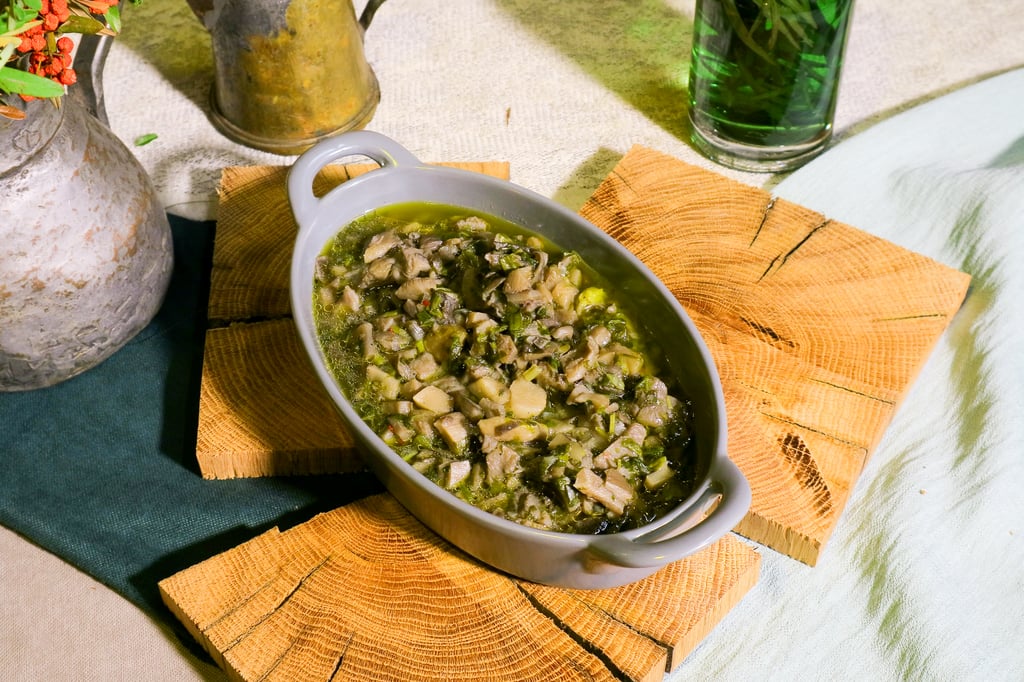ჩაშუშული სოკო / Braised Mushroom Ⓥ