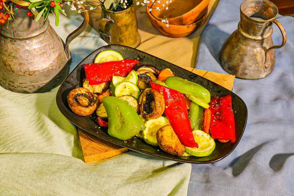 გამომცხვარი ბოსტნეული / Vegetable Assortment 🅥