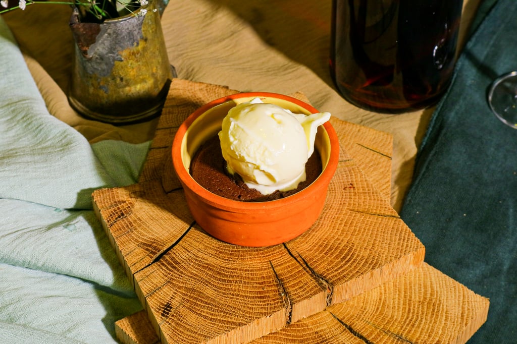 შოკოლადის ფონდანტი / Chocolate Fondant Ⓥ
