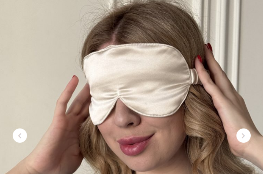Маска  для сну з натурального шовку.