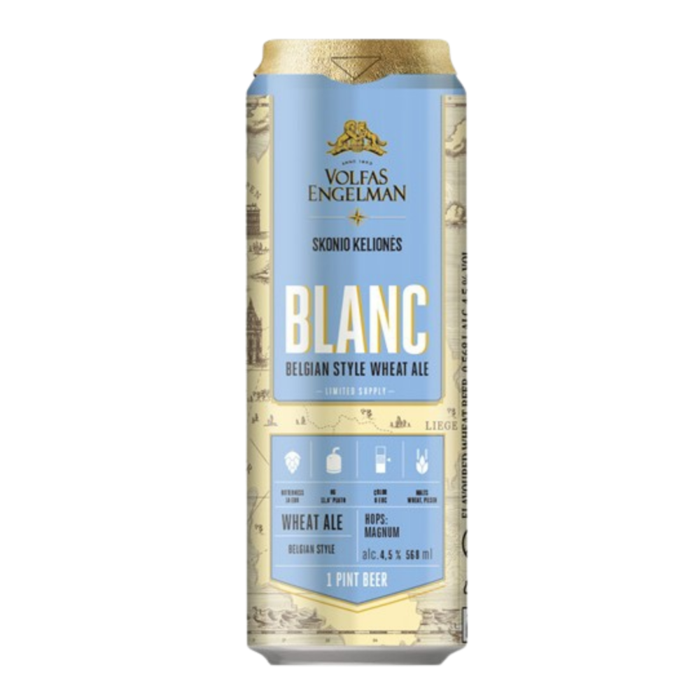 Пиво Volfas Engelman BLANC 0.568 ж/б