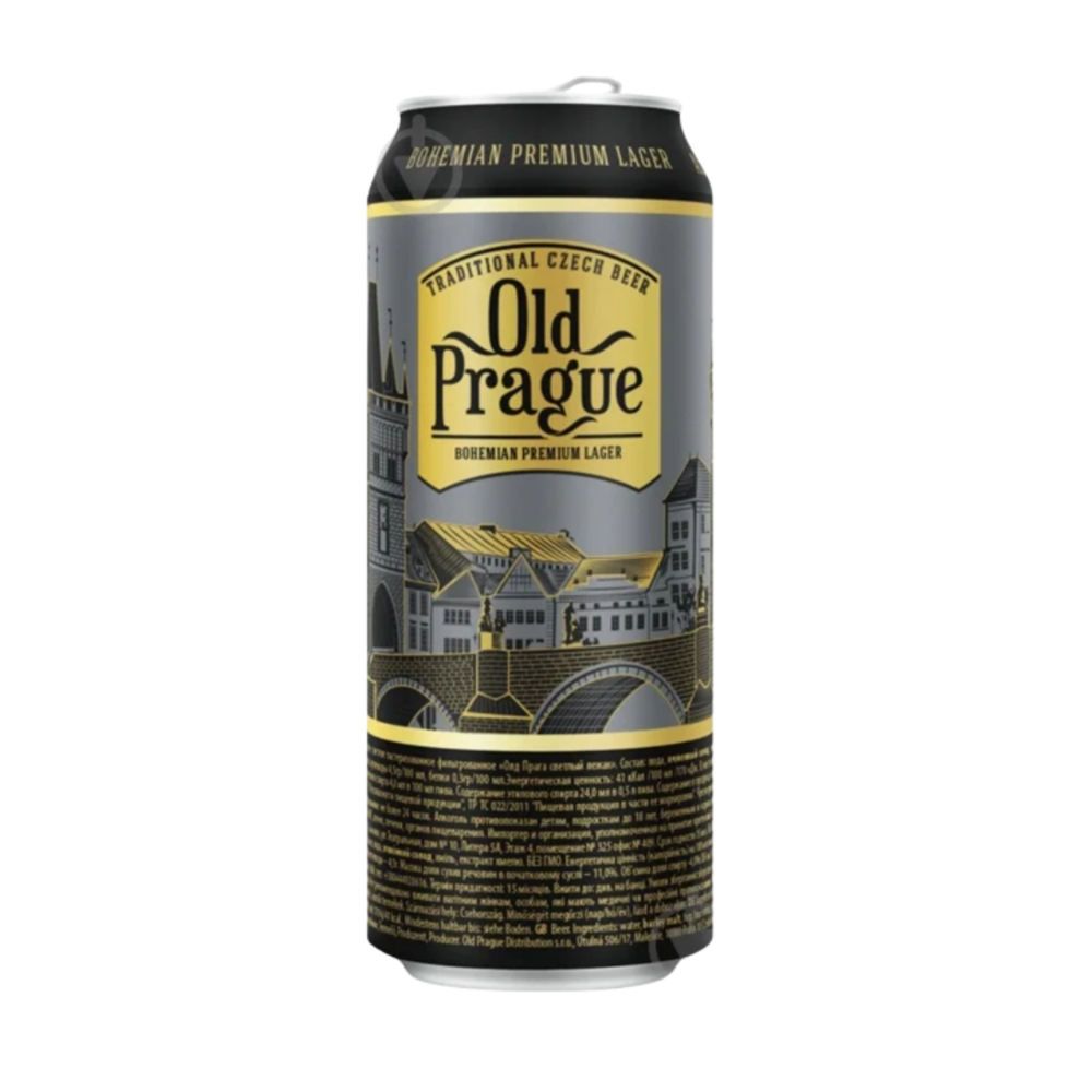 Пиво Old Prague Bohemian Premium Lager 0.5 ж/б