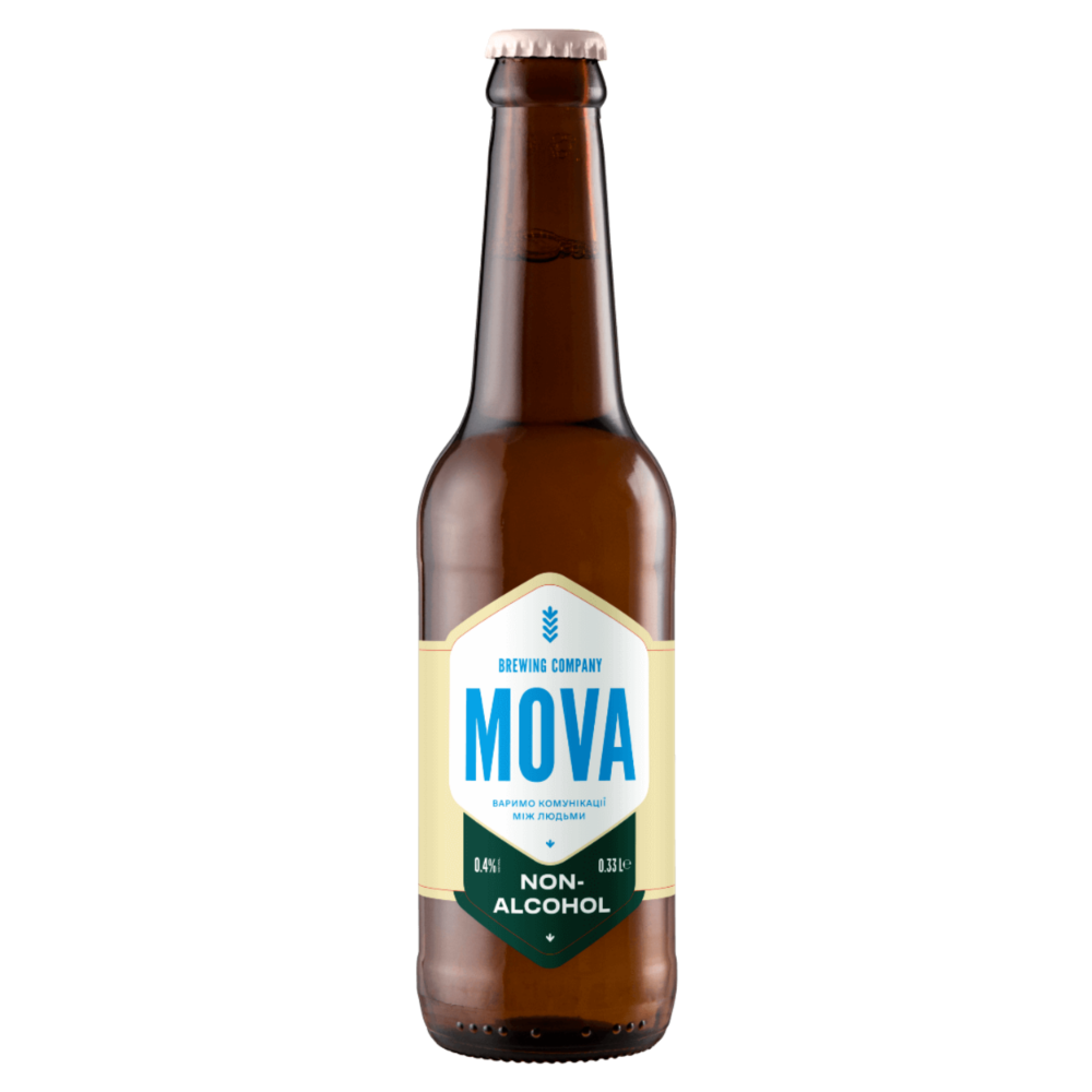 Пиво Б/А MOVA Non-Alcohol cвітле нефільтроване 0,33л