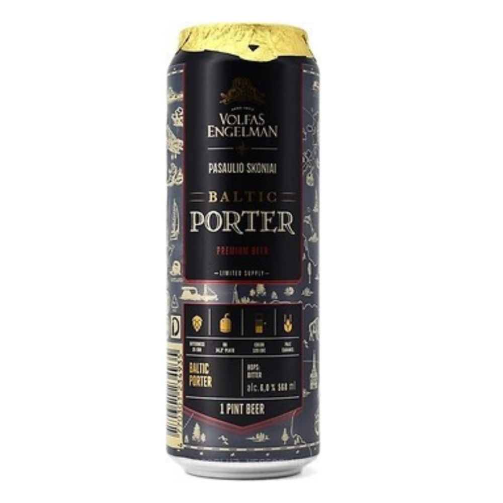 Пиво Volfas Engelman Baltic Porter 0.568 ж/б
