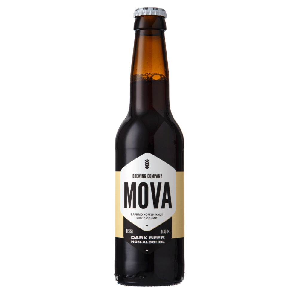 Пиво Б/А MOVA Dark Non-Alcohol темне нефільтроване 0,33л