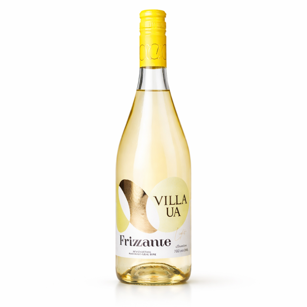 Напій винний газований VILLA UA Frizzante Light мускатний білий напівсолодкий  0.7 л