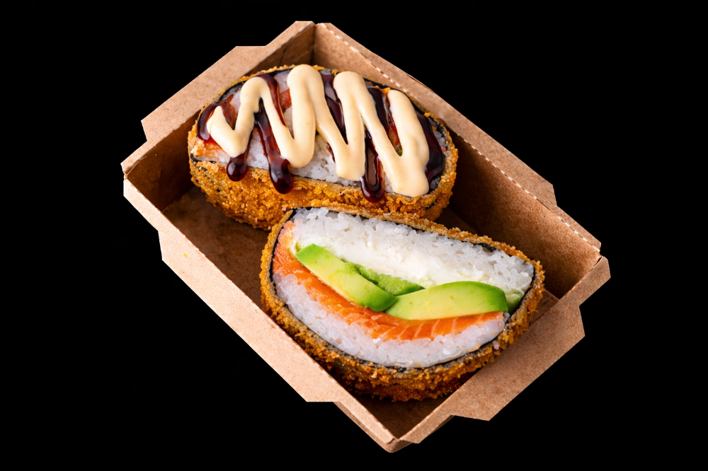 Сушібургер з лососем (300 грамів)