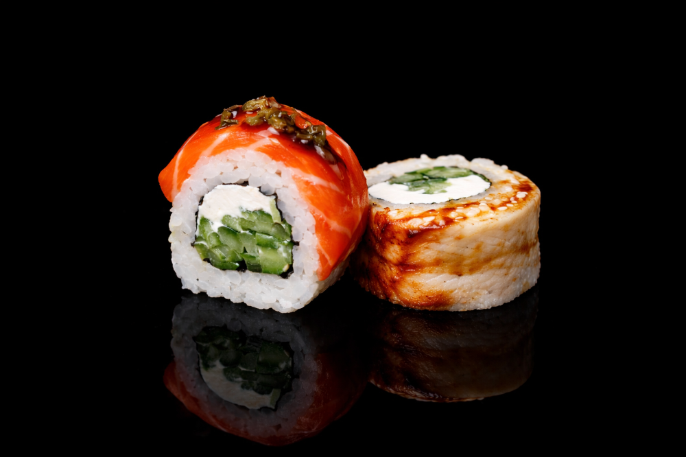 Філадельфія з лососем х/к та вугрем - 6 шм. (250 грамів)