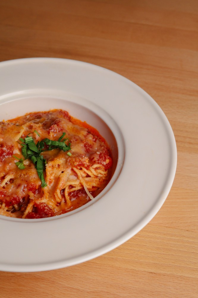 Pasta all~Arrabbiata (Паста з бланшированими томатами)