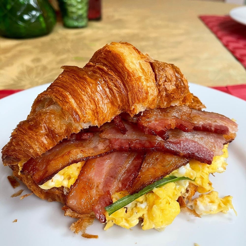 Back Bacon & Cheese Croissant