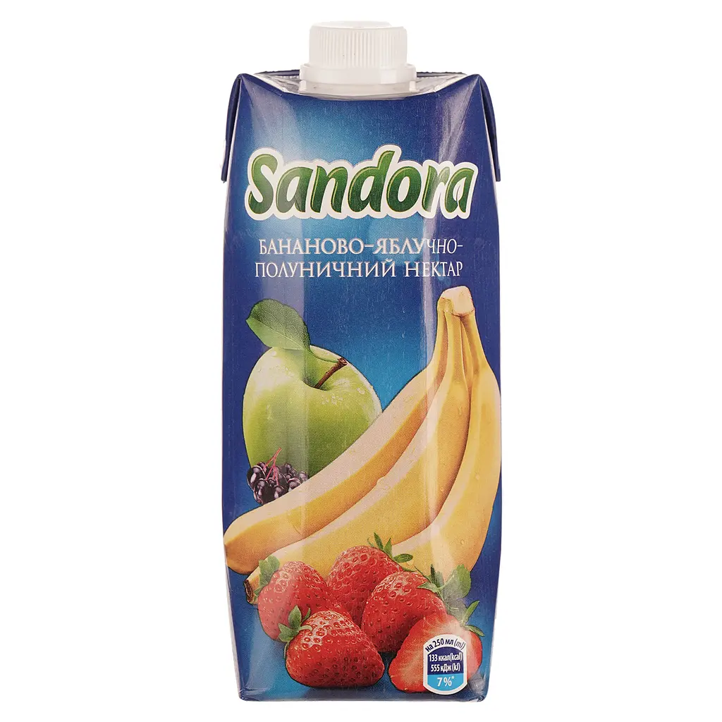 Сік Sandora 0.5 л. банан-яблуко-полуниця