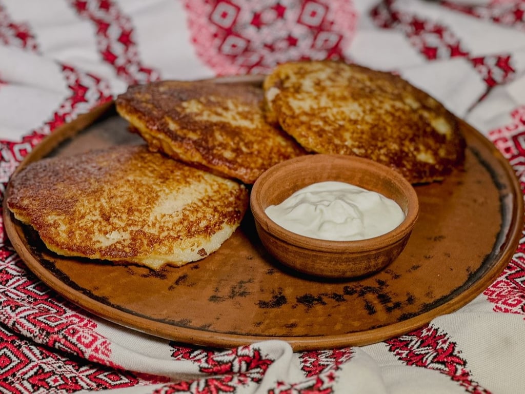 Деруни з м'ясом