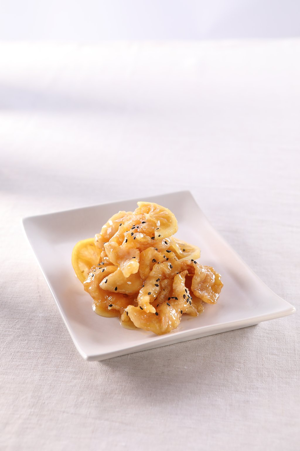 Fried Chicken Thigh Fillet with Lemon Sauce