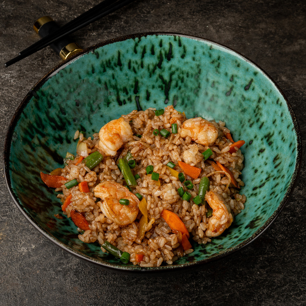 Рис WOK з креветкою