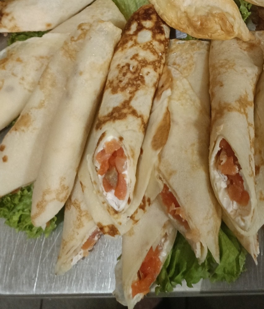 млинець з сьомгою